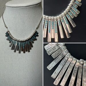 Arizona Jean Company: reversible Silver and turquoise Necklace